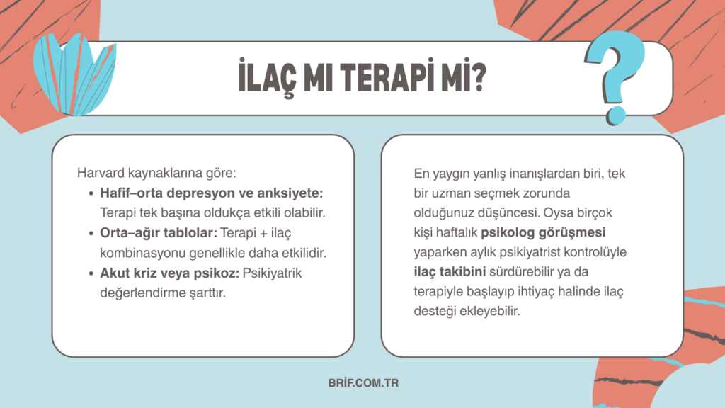 Terapiye başlamak Psikolog mu psikiyatrist mi
