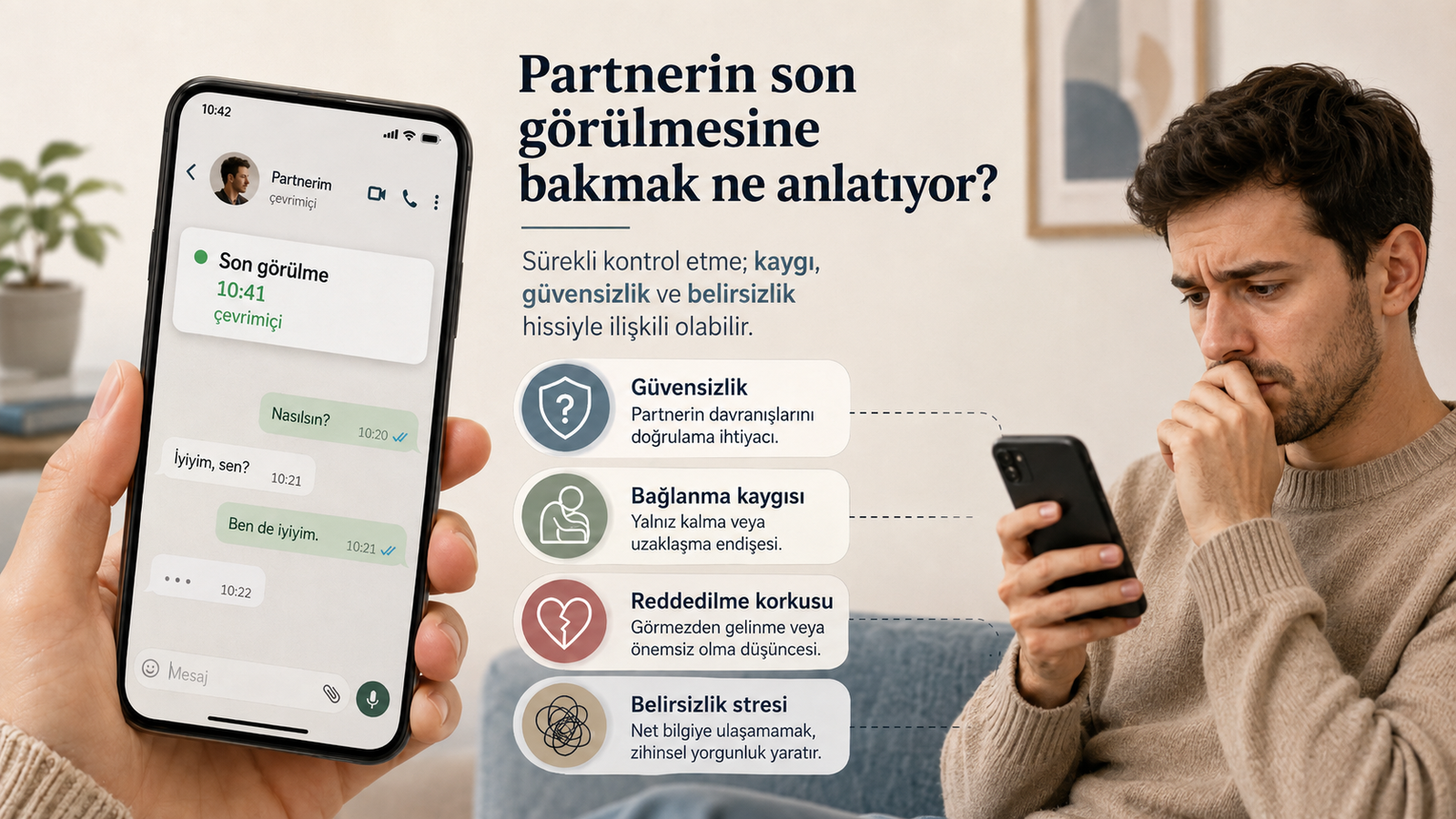 Partnerin son görülmesine bakmak ne anlatıyor